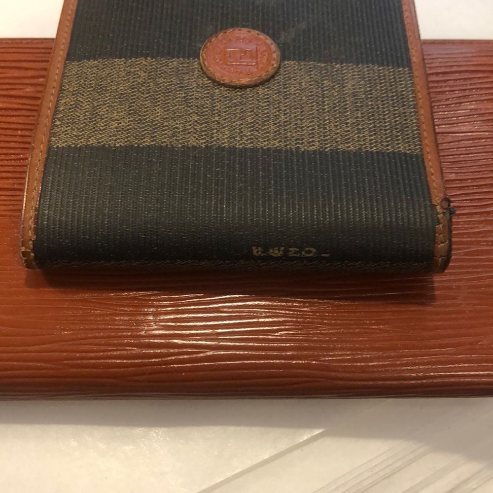 FENDI Pequin Pecan Striped Pattern Bifold Wallet NEW IN BOX - Picture 11 of 17